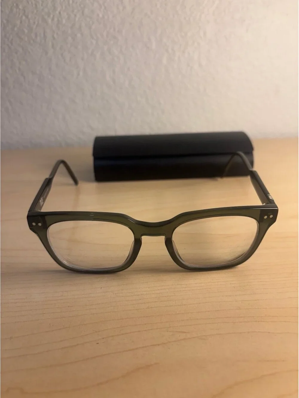 MUSE eyeglass frames handmade Transparent green
